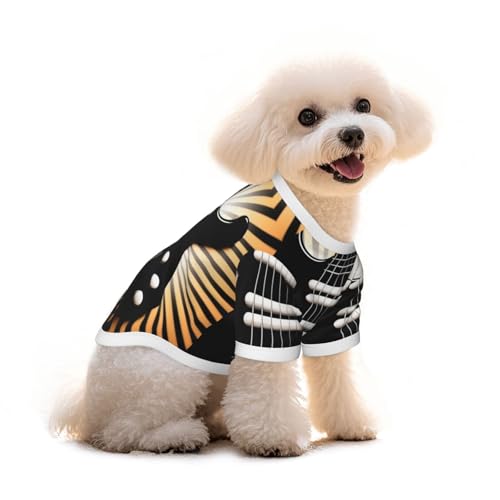 T-Shirt für E-Gitarre, Hundebekleidung, Welpenweste, elastisches Tank-Top, Kleidung, Hunde und Katzen, niedlich, atmungsaktiv, weich, Größe M T-Shirt für E-Gitarre, Hundebekleidung, Welpenweste, elastisches Tank-Top, Kleidung, Hunde und Katzen, niedlich, atmungsaktiv, weich, Größe M von YVNKHKU