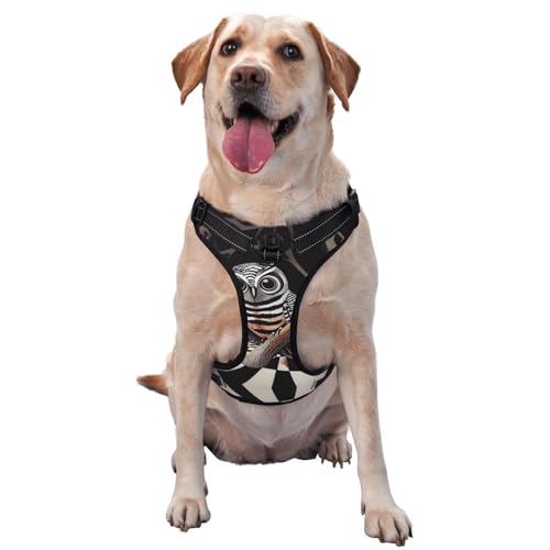 The Glowing White Owl Premium-Hundegeschirr für kleine, mittelgroße und große Hunde, langlebig, kein Ziehen, mit reflektierenden Riemen und Schnellverschluss-Schnallen, Größe XL The Glowing White Owl Premium-Hundegeschirr für kleine, mittelgroße und große Hunde, langlebig, kein Ziehen, mit reflektierenden Riemen und Schnellverschluss-Schnallen, Größe XL von YVNKHKU