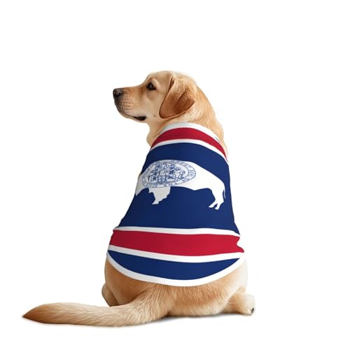 Wyoming Hundehemd mit Staatsflagge, atmungsaktiv, kühlend für große Hunde, Sonnenschutz, bequem, für Golden Retriever, Husky, Alaska, Outdoor-Aktivitäten, Größe XXL Wyoming Hundehemd mit Staatsflagge, atmungsaktiv, kühlend für große Hunde, Sonnenschutz, bequem, für Golden Retriever, Husky, Alaska, Outdoor-Aktivitäten, Größe XXL von YVNKHKU