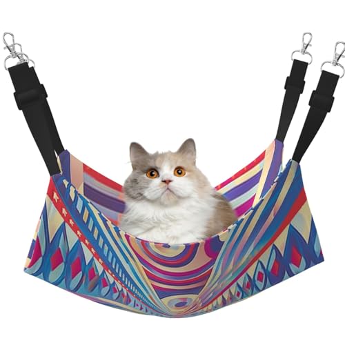 YVNKHKU Cosmic Psychedelia Wende-Katzen-Hängematte zum Aufhängen, weich, atmungsaktiv, Haustierkäfig, verstellbares Bett für Kätzchen, Welpen oder kleine und große YVNKHKU Cosmic Psychedelia Wende-Katzen-Hängematte zum Aufhängen, weich, atmungsaktiv, Haustierkäfig, verstellbares Bett für Kätzchen, Welpen oder kleine und große von YVNKHKU
