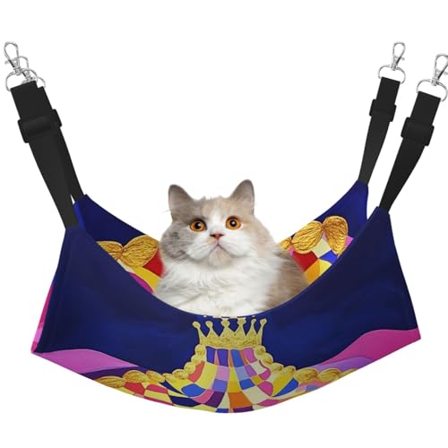 YVNKHKU Crown and Robe Reversible Cat Hammock Hanging Soft Breathable Pet Cage Adjustable Bed for Kitten Puppy or Small Large YVNKHKU Crown and Robe Reversible Cat Hammock Hanging Soft Breathable Pet Cage Adjustable Bed for Kitten Puppy or Small Large von YVNKHKU