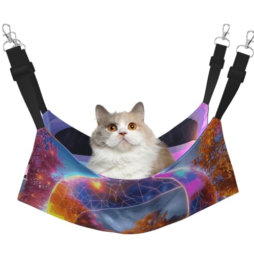 YVNKHKU Dream Ball wendbare Katzenhängematte zum Aufhängen, weich, atmungsaktiv, Haustierkäfig, verstellbares Bett für Kätzchen, Welpen oder kleine und mittelgroße von YVNKHKU