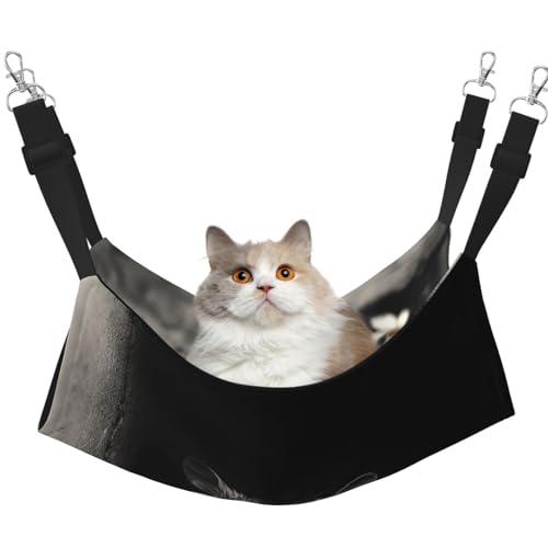 YVNKHKU Eine Maus in der Dunkelheit, wendbare Katzenhängematte, zum Aufhängen, weich, atmungsaktiv, Haustierkäfig, verstellbares Bett für Kätzchen, Welpen oder kleine und große von YVNKHKU