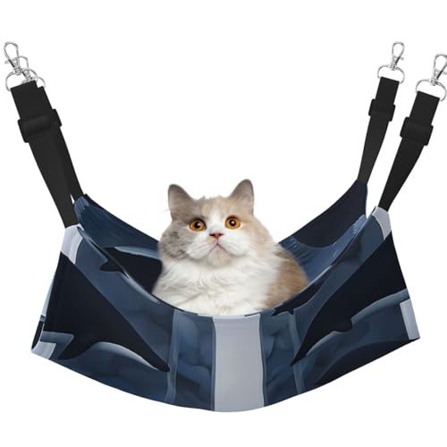YVNKHKU Endless Aisle Wende-Katzen-Hängematte zum Aufhängen, weich, atmungsaktiv, Haustierkäfig, verstellbares Bett für Kätzchen, Welpen oder kleine und große von YVNKHKU