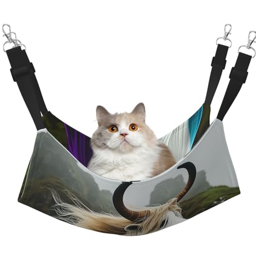 YVNKHKU Hybrid-Tiere, wendbare Katzenhängematte zum Aufhängen, weich, atmungsaktiv, Haustierkäfig, verstellbares Bett für Kätzchen, Welpen oder kleine und große YVNKHKU Hybrid-Tiere, wendbare Katzenhängematte zum Aufhängen, weich, atmungsaktiv, Haustierkäfig, verstellbares Bett für Kätzchen, Welpen oder kleine und große von YVNKHKU