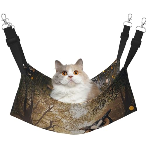 YVNKHKU Niedliche Eulen-Wende-Katzen-Hängematte zum Aufhängen, weich, atmungsaktiv, Haustierkäfig, verstellbares Bett für Kätzchen, Welpen oder kleine und große YVNKHKU Niedliche Eulen-Wende-Katzen-Hängematte zum Aufhängen, weich, atmungsaktiv, Haustierkäfig, verstellbares Bett für Kätzchen, Welpen oder kleine und große von YVNKHKU