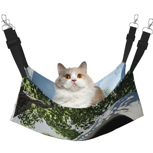 YVNKHKU Niedliche Maus wendbare Katzenhängematte zum Aufhängen, weich, atmungsaktiv, Haustierkäfig, verstellbares Bett für Kätzchen, Welpen oder kleine und große von YVNKHKU