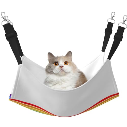 YVNKHKU The Jüdische Flagge, wendbare Katzenhängematte zum Aufhängen, weich, atmungsaktiv, Haustierkäfig, verstellbares Bett für Kätzchen, Welpen oder kleine und große von YVNKHKU