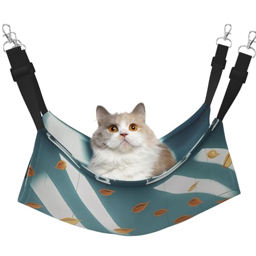 YVNKHKU The Wind Blows on The Leaves Reversible Cat Hammock Hanging Soft Breathable Pet Cage Adjustable Bed for Kitten Puppy or Small Medium YVNKHKU The Wind Blows on The Leaves Reversible Cat Hammock Hanging Soft Breathable Pet Cage Adjustable Bed for Kitten Puppy or Small Medium von YVNKHKU