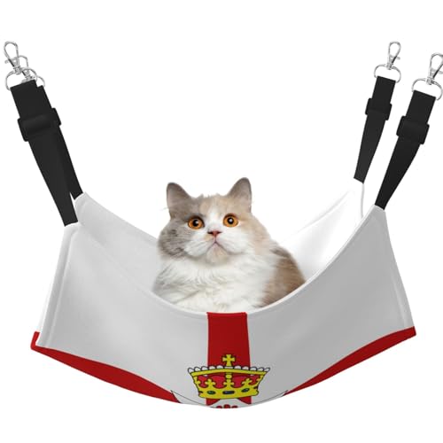 YVNKHKU Wendbare Katzenhängematte mit Flagge von Nordirland, weich, atmungsaktiv, Haustierkäfig, verstellbares Bett für Kätzchen, Welpen oder kleine und mittelgroße YVNKHKU Wendbare Katzenhängematte mit Flagge von Nordirland, weich, atmungsaktiv, Haustierkäfig, verstellbares Bett für Kätzchen, Welpen oder kleine und mittelgroße von YVNKHKU