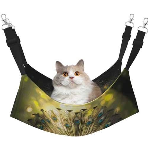 YVNKHKU Wendbare Katzenhängematte zum Aufhängen, weich, atmungsaktiv, verstellbares Bett für Kätzchen, Welpen oder kleine und große Katzen von YVNKHKU