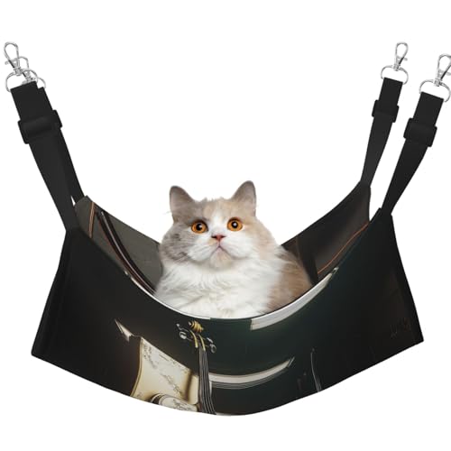 YVNKHKU Wunderschöne, wendbare Cello-Katzen-Hängematte zum Aufhängen, weich, atmungsaktiv, Haustierkäfig, verstellbares Bett für Kätzchen, Welpen oder kleine und mittelgroße YVNKHKU Wunderschöne, wendbare Cello-Katzen-Hängematte zum Aufhängen, weich, atmungsaktiv, Haustierkäfig, verstellbares Bett für Kätzchen, Welpen oder kleine und mittelgroße von YVNKHKU