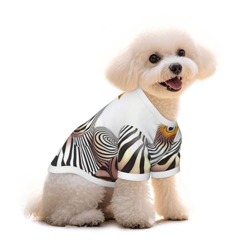 Zebra Op Art Little Bird Hunde-T-Shirt, Kleidung, Welpen, Weste, Haustier und elastisches Tank-Top, Kleidung, Hunde und Katzen, niedlich, atmungsaktiv, weich, Größe M Zebra Op Art Little Bird Hunde-T-Shirt, Kleidung, Welpen, Weste, Haustier und elastisches Tank-Top, Kleidung, Hunde und Katzen, niedlich, atmungsaktiv, weich, Größe M von YVNKHKU