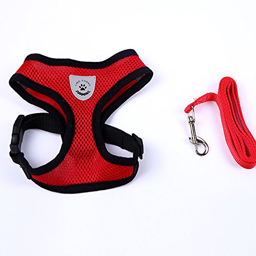 YWBleked Bekleidung Hemden Kleider Anzüge Ling Chong Pet Hundeleinen Brustgurte Kleines Haustier verstellbar Hundemantel 40 (Red, M) von YWBleked