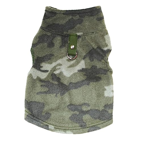 YWBleked Haustier Hund Warm Haustierbekleidung Hund Winter Fleece Zugschnalle Hundeweste Camouflage (Camouflage, M) von YWBleked