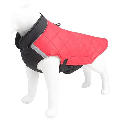 Haustier Hund Warm Mantel Jacke Hundemäntel für kleine mittelgroße Hunde Junge Mädchen gemütliche Hundejacken Mäntel Winterweste Haustier winddicht Kaltwettermäntel kleine Hundemantel (Red, XXXXL) von YWBleked