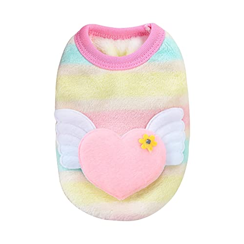 YWBleked Haustier-Wintermantel mit Geschirr Herbstkleidung gestreifte Hundekleidung Winterkleidung Heimtier Haustierkleidung Hundepullover Großer Hund (Multicolor, XXS) von YWBleked