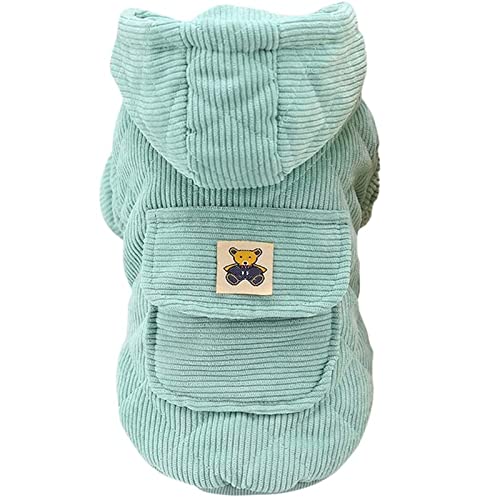 YWBleked Haustier-Wintermantel mit Geschirr Hundekleidung Winter- Heimtiere Kleiner Hund Winterkleidung Kleidung Heimtierkleidung Hundepullover (Green, S) von YWBleked