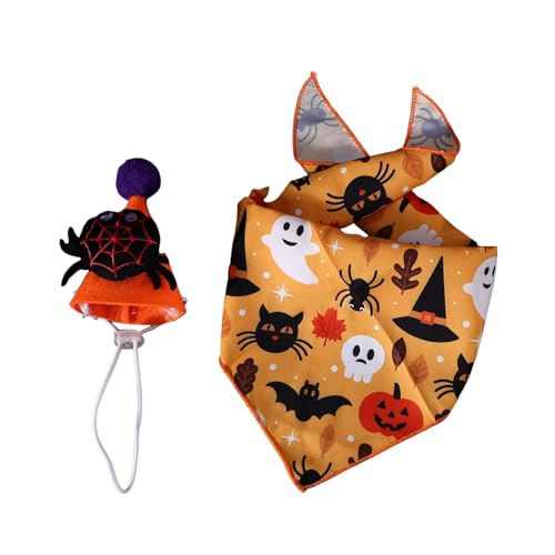 YWBleked Hund Atmungsaktive Weste T-Shirts Halloween-Kostüme für Katzen Hunde, süße, lustige Fledermaus-Hundemütze -Hundehalstuch, Kleiderbügel Für Haustiere Metall (Blue, One Size) von YWBleked