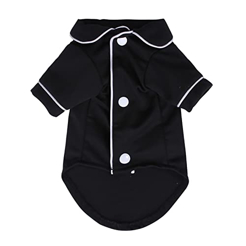 YWBleked Hund Winterkleidung Tier Fester Schlafanzug Hundebekleidung Luxuskleidung Puppies Katzen Hundemantel Geschirr Geeignet (Black, S) von YWBleked