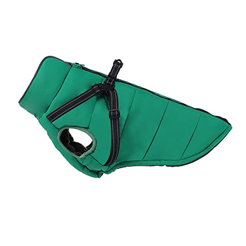 YWBleked Hund Wintermantel Haustierkleidung Hundekleidung Baumwollkleidung Weste Winter Warme Britische Baumwolle Teddy Warme Jacke Upcycling Hundemantel (Green, L) von YWBleked
