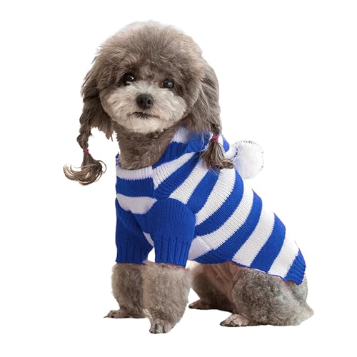 YWBleked Hunde Niedlich Ärmellos Kleidung Haustierkleidung für Herbst und Winter Neue Weihnachtspullover für Hunde und Katzen Haustierbedarf Geeignet für kleine und mittelgroße Uppsala (Blue, M) von YWBleked