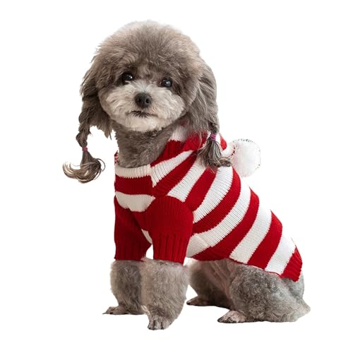 YWBleked Hunde Niedlich Ärmellos Kleidung Haustierkleidung für Herbst und Winter Neue Weihnachtspullover für Hunde und Katzen Haustierbedarf Geeignet für kleine und mittelgroße Uppsala (Red, S) von YWBleked