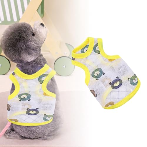 YWBleked Hunde Sommer Basic T-Shirt Machen Sie jeden Tag zu Einer Modenschau: Verwöhnen Sie Ihr Haustier mit unserer trendigen bequemen Haustierkleidung Hundemantel Mit Integriertem Geschirr (B, L) von YWBleked