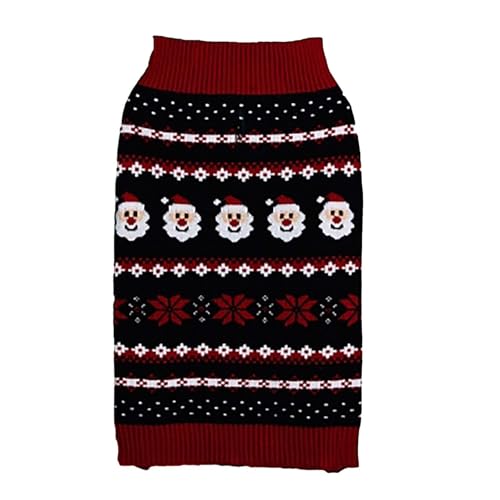 Hundehemd T-Shirts Welpe Sommerkleidung Neu Mod.el VI.P Auto Lebkuchenmann Rentiergeweih Holundergürtel Weihnachtsbaum Schneeflocke Haustier Weihnachten Haustier Pullover Hundejacke (Black, L) von YWBleked