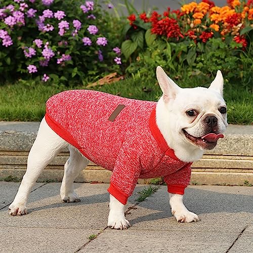 Hundekleidung Haustier Hemd Hundepullover Klassischer warmer Haustierpullover Haustierhundekleidung Gestrickter warmer Hundepyjama kleiner Hund Welpen Haustierkleidung Für Mädchen Mit Großen (C, L) von YWBleked