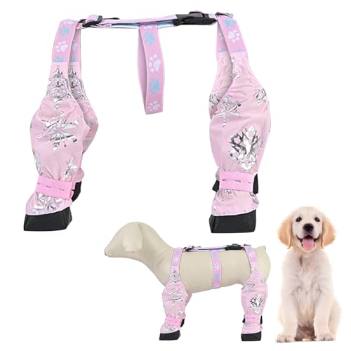 Hundepullover Kleine Hunde Hundeschuhe, Hundestiefel mit Hosenträgern, süße Hundeschuhe, atmungsaktive Winter-Hundestiefel mit verstellbarem Schnallenriemen, Stiefel mit Wintermantel Für (Rosa, M) Hundepullover Kleine Hunde Hundeschuhe, Hundestiefel mit Hosenträgern, süße Hundeschuhe, atmungsaktive Winter-Hundestiefel mit verstellbarem Schnallenriemen, Stiefel mit Wintermantel Für (Rosa, M) von YWBleked