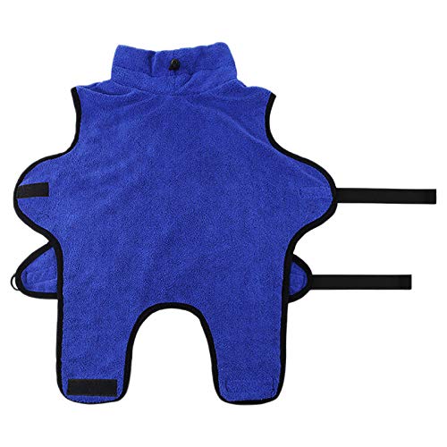YWBleked Hundeshirt für kleine Hunde Katzen Superfine 365 Clothes Blue Grams Hunde- und saugfähige Katzen-Haustier-Bademantel-Faser-Haustierkleidung Fleece Pullover Hund (Bule, M) von YWBleked
