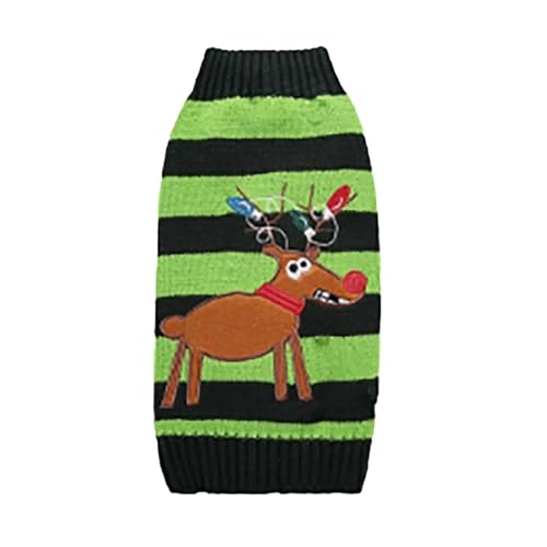 YWBleked Hundeshirt für kleine Hunde Katzen Weihnachtsgestrickte Haustierkleidung für große Hunde Herbst- und Winterkollektion Warmer Regenmantel Hund (Green, XXL) von YWBleked