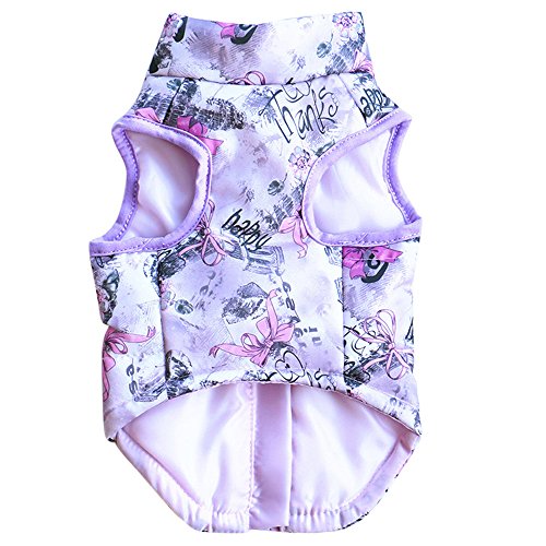 YWBleked Jacke wasserdichte Kleidung Katze Hund Mantel Jacke Heimtierbedarf Kleidung Winterbekleidung Welpenkostüm Hundepullover Mit Geschirr Öffnung (Purple, M) von YWBleked