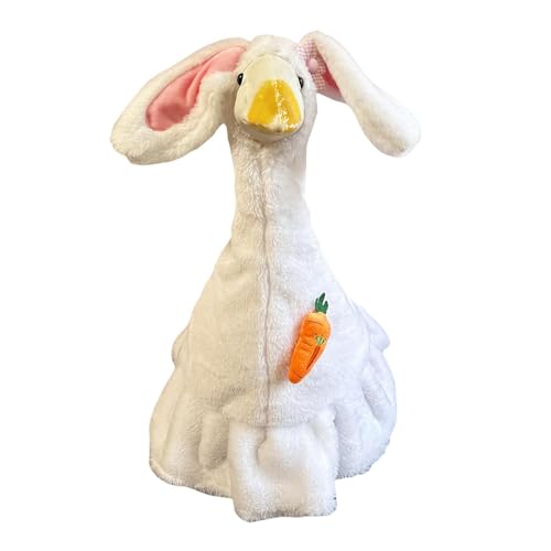 Kleidung Haustier Mantel Kostüm Osterhase Veranda Gans Kleidung Zement Gans Gans Statue Kleidung Kaninchen Ohr Hut Und Fliege Schwanz Ostern Kunststoff Gans Kleidung Geeignet (White, 54X57CM) von YWBleked