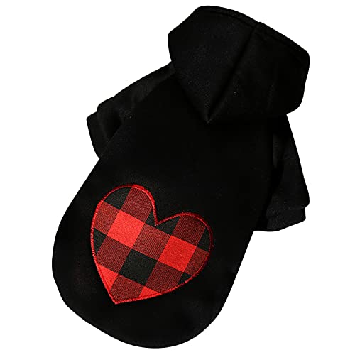 YWBleked Mode Hund Hoodie Hundekleidung Streetwear Haustier Winter Hoodies Fleece Sweatshirt Haustier Katzen Hunde niedliche warme Haustierkleidung Hundemantel Aus Altem Pullover (Red, L5) von YWBleked