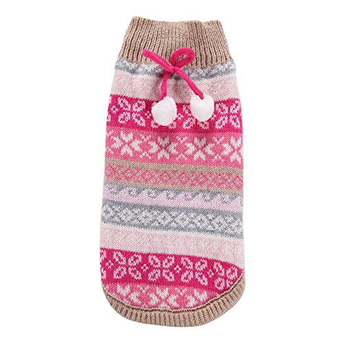 YWBleked Netter Haustier Welpen Katze Warmer Pullover Pet Clothes Christmas Snowflake Pattern Sweater Pet Clothing Cute Pet Supplies Mäntelchen Für Chihuahua (L2) von YWBleked