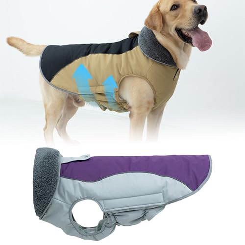 YWBleked Sommer Hunded Shirts Wintermantel für Hunde, Hundejacke für kaltes Wetter mit Polsterung, Hundeweste mit integrierter Warmer Haustierkleidung, Hundebekleidung mit Hundejacke (A, One Size) von YWBleked