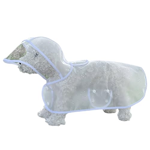 Vintage Hundekleid Haustier Haustier-Regenmantel, Katze, Hund, Regenponcho, große kleine Hundekleidung, regenfeste Regenausrüstung für den Außenbereich, einfaches Hundemantel Mit (White, XXXXXL) von YWBleked