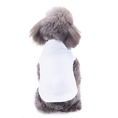 YWBleked Weihnachten Haustier Kleidung Haustier-Weste Hundeweste Baumwolle einfarbige Hundeweste Sommer-Haustier-Hundekleidung Wintermantel Hundemantel Französische Bulldogge (White, 2XL) von YWBleked