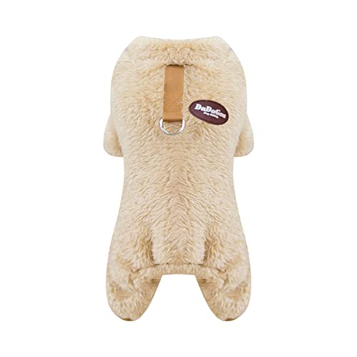 YWBleked Wintermantel Katze Einfarbig Winter Haustierkleidung Haustierkleidung Niedliche Haustierbedarf Geschirr Über Hundemantel (Brown, S) von YWBleked