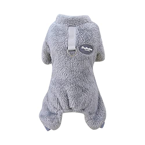 YWBleked Wintermantel Katze Einfarbig Winter Haustierkleidung Haustierkleidung Niedliche Haustierbedarf Geschirr Über Hundemantel (Grey, M) von YWBleked
