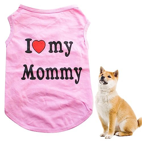YWBleked Hawaii Hunde T-Shirt My Daddy Mommy Baumwollkleidung für kleine Hunde, Welpen, Haustier, ärmellos, Grau (2,8) 2,8 von 6 Bewertungen 6 Bewertungen Hundeweste Kleine Hunde (Pink, M) von YWBleked