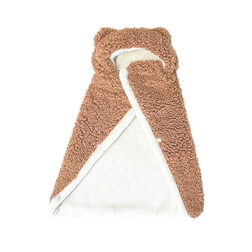 YWBleked Hunde Shirt für Kleine Hunde Haustier-Schal-Decke, Hunde-Schal-Decke, Haustier-Robe, Decke, Haustier-Kleidung, warme Schlafdecke Transportbox 3 Ersatzteile (Coffee, M) von YWBleked