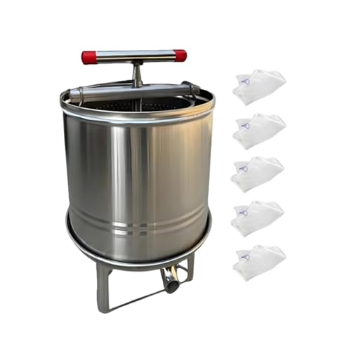 YWJLQH Obstweinpresse mit Brecher, Honigpresse für Die Herstellung von Vinasse, 5 Filterbeutel YWJLQH Obstweinpresse mit Brecher, Honigpresse für Die Herstellung von Vinasse, 5 Filterbeutel von YWJLQH