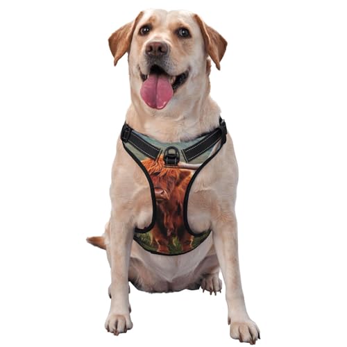 Braunes Hochlandrind, Haustiergeschirr, Verstellbares reflektierendes Hundegeschirr, Haustierleinenweste,L Braunes Hochlandrind, Haustiergeschirr, Verstellbares reflektierendes Hundegeschirr, Haustierleinenweste,L von YXDVPALNE