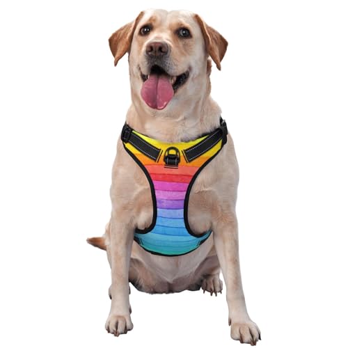 Buntes Regenbogenholz, Haustiergeschirr, Verstellbares reflektierendes Hundegeschirr, Haustierleinenweste,M Buntes Regenbogenholz, Haustiergeschirr, Verstellbares reflektierendes Hundegeschirr, Haustierleinenweste,M von YXDVPALNE
