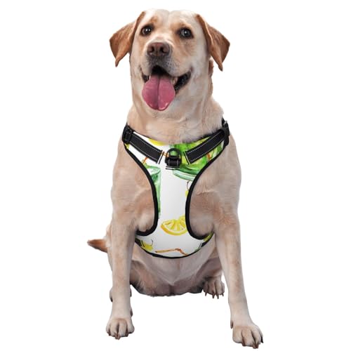Getränk Cocktail Zitrone EIS, Haustiergeschirr, Verstellbares reflektierendes Hundegeschirr, Haustierleinenweste,S Getränk Cocktail Zitrone EIS, Haustiergeschirr, Verstellbares reflektierendes Hundegeschirr, Haustierleinenweste,S von YXDVPALNE