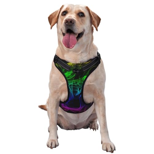 Im Dunkeln leuchtendes Splatter-Neon, Haustiergeschirr, Verstellbares reflektierendes Hundegeschirr, Haustierleinenweste,M Im Dunkeln leuchtendes Splatter-Neon, Haustiergeschirr, Verstellbares reflektierendes Hundegeschirr, Haustierleinenweste,M von YXDVPALNE