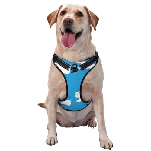 Laufende Westie-Hunde, Haustiergeschirr, Verstellbares reflektierendes Hundegeschirr, Haustierleinenweste,XL Laufende Westie-Hunde, Haustiergeschirr, Verstellbares reflektierendes Hundegeschirr, Haustierleinenweste,XL von YXDVPALNE
